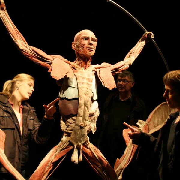 A Modern Leonardo & Visitors in the Exhibition